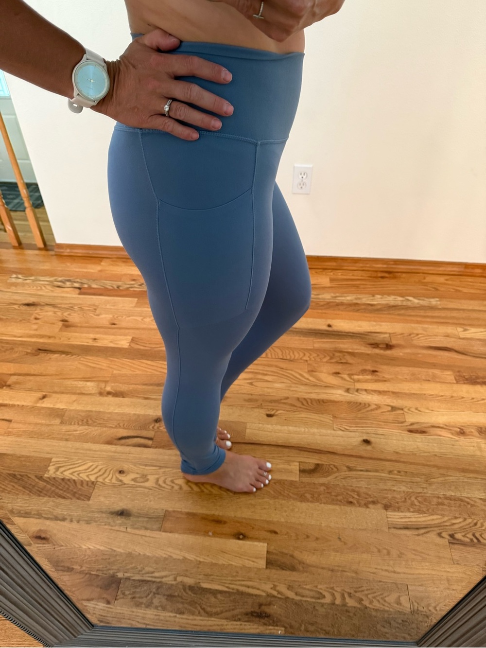Athleta Sky Blue High-Rise 7/8 Leggings - Picture 2 of 7